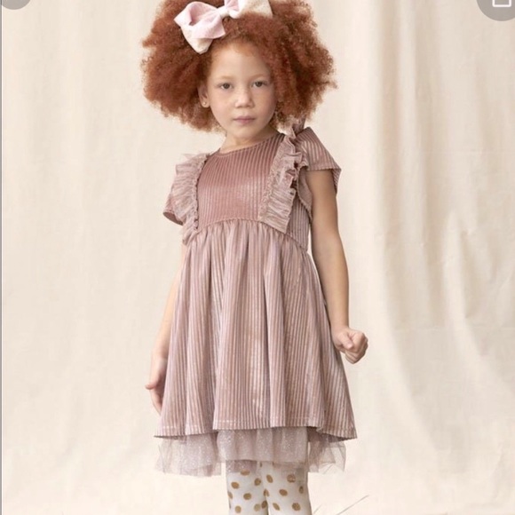 COPY - Matilda Jane - Girls Andi Ribbed Velour Dress - Picture 1 of 10